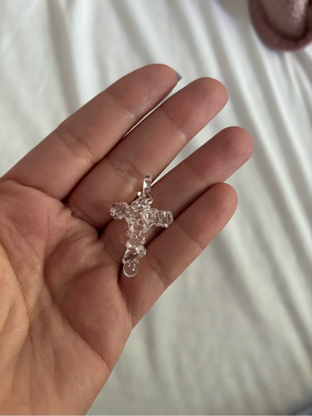Clear Crystal Cross Pendant - Women Jewelry
